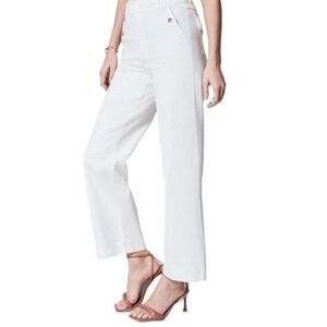 SPANX Women's Crisp White Wide Leg Ankle Pants NWT Size Large